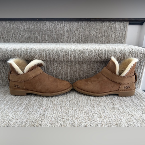 UGG McKay ankle boots in chestnut suede with genuine shearling lining. Sz 8 - Picture 4 of 9